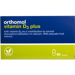 Витамины и минералы Orthomol Vitamin D3 Plus new для костного скелета и структуры костей (4260022694601) ТОП в Полтаве