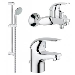 GROHE Набор Смесителей для ванной комнаты 3 в 1 Grohe Euroeco (123226S)