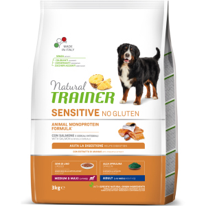 Сухий корм для собак Natural Trainer Dog Sensitive Adult Medium&Maxi з лососем та цільними зернами 3 кг (8059149252452) в Полтаві