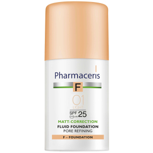 Тональний флюїд Pharmaceris F SPF25, що матує, звужує пори Слонова кістка 30 мл (5900717153622)