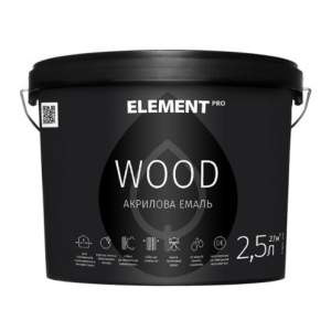 Аква-антисептик для дерева ELEMENT PRO WOODSTAIN, 2,5 л ГОРІХ ТОП в Полтаві