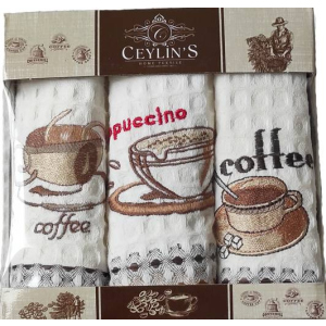 хорошая модель Набор вафельных салфеток Ceylin's Home Textile с вышивкой № 3 35 х 50 см 3 шт (ly5916) (4820000005916)