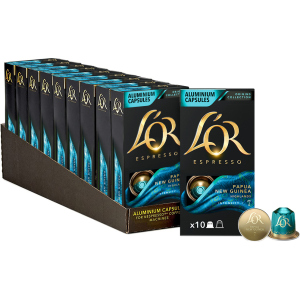 Набор кофе в капсулах L’OR Espresso Papua New Guinea 10 упаковок x 10 шт (100 капсул) совместимы с Nespresso 100% Арабика (8711000360781)