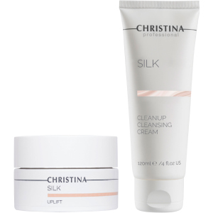 Набір Christina Silk №2 Крем для обличчя Christina Silk UpLift Cream 50 мл + Крем, що очищає, Christina Silk CleanUp Cleansing Cream 120 мл (7290100367322/7290100367124)