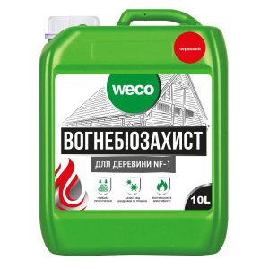 хороша модель Вогнебіозахист для дерева NF-1 Weco червоний 10л