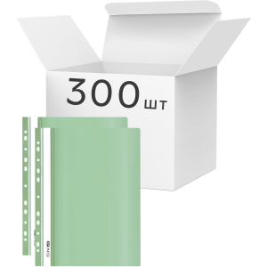 Упаковка папок-скоросшивателей Economix А4 с перфорацией, фактура "глянец" 120/160 мкм 300 шт Мятных (E31510-84) в Полтаве