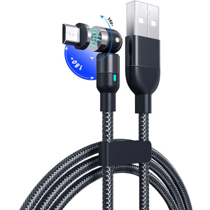 купить Магнитный кабель XoKo SC-390 Magneto 540° 3 в 1 Lightning - Micro USB - USB Type-C 1 м Black (SC-390MGNT-BK)