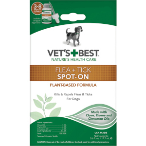 Капли Vet's Best Flea&Tick Spot On от блох и клещей для собак 17.7 мл (vb10472) в Полтаве