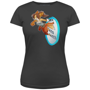 Футболка Valve Portal Fox Chell Charcoal, Woman XL ТОП в Полтаве