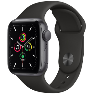 Смарт-часы Apple Watch SE GPS 40mm Space Grey Aluminium Case with Black Sport Band (MYDP2UL/A) краща модель в Полтаві