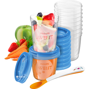 Контейнери Philips AVENT для зберігання продуктів 10 х 240 мл + 10 x 180 мл (SCF721/20) краща модель в Полтаві