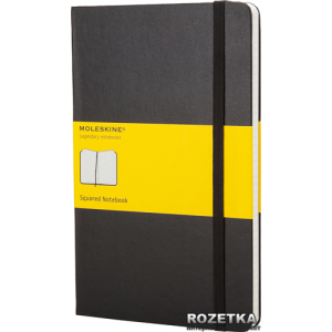 Нотатник Moleskine Classic 13 х 21 см 240 сторінок у клітку Чорна (9788883701139) краща модель в Полтаві