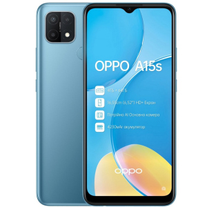 хороша модель Мобільний телефон OPPO A15s 4/64GB Mystic Blue