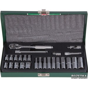 Набір ключів та насадок торцевих Hans Tools 1/4" 4-13 мм 26 предметів (2626М) ТОП в Полтаві