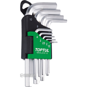 Набір ключів шестигранних Toptul 1.5-10 мм 9 предметів в Полтаві