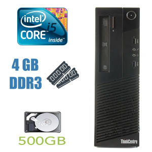 Уживані Lenovo ThinkCentre M93p Desktop / Intel Core i5-4570 (4 ядра по 3.2-3.6 GHz) / 4GB DDR3 / 500GB HDD / USB 3.0 ТОП в Полтаві