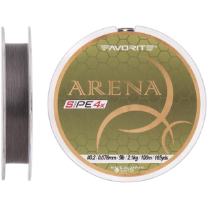 Шнур Favorite Arena PE 4x 100 м # 0.2/0.076 мм 2.1 кг Сріблястий (16931093) краща модель в Полтаві