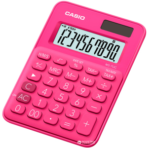 Калькулятор Casio 10 разрядный 85.5х120х19.4 (MS-7UC-RD-S-EC) ТОП в Полтаве