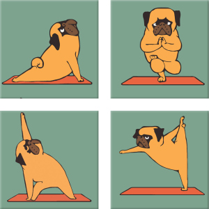 Набір для розпису за номерами Ідейка Yoga-dog 18 x 18 см (KNP012)