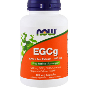 Натуральная добавка Now Foods EGCG Green Tea Extract 400 мг 180 гелевых капсул (733739047571) в Полтаве