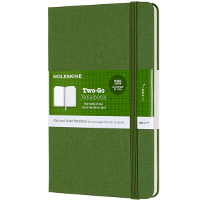 Нотатник Moleskine Two-Go 11.5 x 17.5 см 144 сторінки Зелена (8058647620190) ТОП в Полтаві