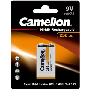 Акумулятор Camelion 6F22-1BL 250 мАг Ni-MH (NH-9V250BP1) в Полтаві