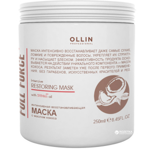 Інтенсивна маска, що відновлює Ollin Professional Ollin Full Force з маслом кокосу 250 мл (4620753725782) в Полтаві