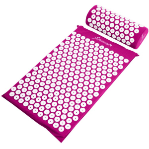 Коврик массажно-акупунктурный ProSource Acupressure Mat and Pillow Set с подушкой 64 х 40 см Фиолетовый (ps-1202-accuset-purple) лучшая модель в Полтаве