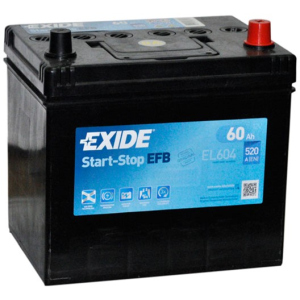 Автомобільний акумулятор Exide EFB 6СТ-60 (EL604) 60 Ач (-/+) Asia 520 А (EL604) в Полтаві