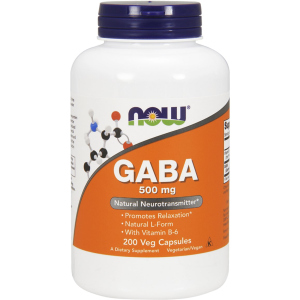 Амінокислота Now Foods GABA (Гама-Аміномасляна Кислота) 500 мг 200 гелевих капсул (733739000880)