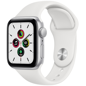 Смарт-часы Apple Watch SE GPS 40mm Silver Aluminium Case with White Sport Band (MYDM2UL/A) в Полтаві