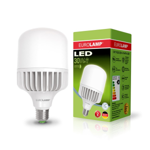 Світлодіодна лампа (LED) Eurolamp 30W Е27 6500K (LED-HP-30276) краща модель в Полтаві