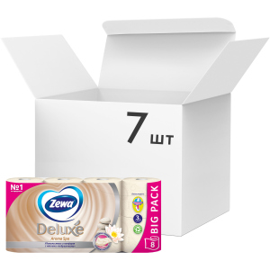 Упаковка туалетной бумаги Zewa Deluxe трехслойной Арома Спа 7 шт по 8 рулонов (7322540569506) в Полтаве