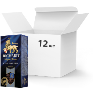 Упаковка чая черного с добавками пакетированного Richard Earl Grey 25 пакетиков х 12 шт (4823063701853) рейтинг