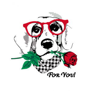 Набір для творчості Rosa Start акриловий живопис за номерами Dog with a Rose 35 х 45 см (4823098517757) ТОП в Полтаві