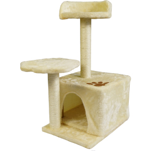Когтеточка Supretto для котів з будиночком і лежанкою Бежева (2000100060803) краща модель в Полтаві