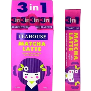 Матча латте Teahouse з цукром 3 в 1 у стиках 10 шт x 15 г (4820209840971) краща модель в Полтаві