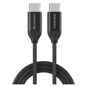 Кабель Promate ThunderLink-C20+ USB Type-C/USB Type-C 100W PD 1.5 м Black (thunderlink-c20+.black) лучшая модель в Полтаве