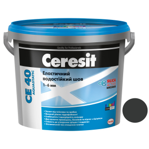 Затирка для швів Ceresit CE 40 Aquastatic 16 2 кг (відро) Графіт (CR947486)