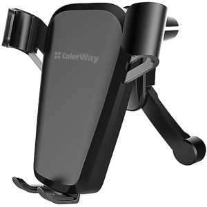 Автотримач для телефону СolorWay Soft Touch Gravity Holder Black (CW-CHG03-BK) в Полтаві