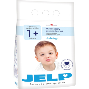 Гіпоалергенний пральний порошок JELP 1+ для білої білизни 2.24 кг (5713183900139) краща модель в Полтаві