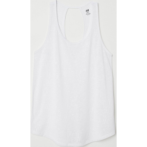 Майка спортивна H&amp;M Sport 0625316-8 XS Біла (2000001477076) краща модель в Полтаві