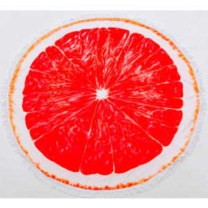 Пляжний рушник MirSon №5056 Summer Time Grapefruit 150x150 см краща модель в Полтаві