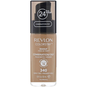 Тональний крем Revlon ColorStay комбінована та жирна шкіра з дозатором 340 Early Tan 30 мл (309974700122) краща модель в Полтаві