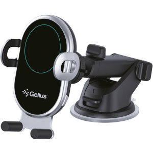 Автодержатель для телефона с беспроводной зарядкой Gelius Pro Wally 3 Automatic WC-002 10W Black (2099900827983) в Полтаве