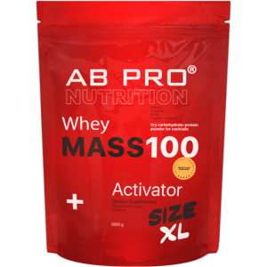 Гейнер AB PRO MASS 100 Whey Activator 2600 г Ананас-кокос (MASSXLABAC105) ТОП в Полтаве