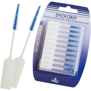 Безметалеві міжзубні щітки Dr. Wild Emoform Brush'n clean XL із фторидом натрію 20 шт (7611841139809) (11.4506) краща модель в Полтаві