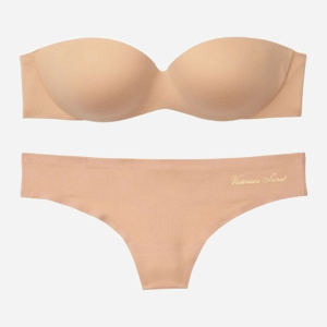 Комплект белья Victoria's Secret 203606599 38D/One size Бежевый (1159754002) лучшая модель в Полтаве