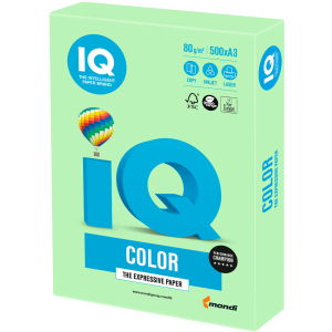 Папір офісний IQ Color MG28 A3 80 г/м2 500 листів Зелений (9003974402727) краща модель в Полтаві