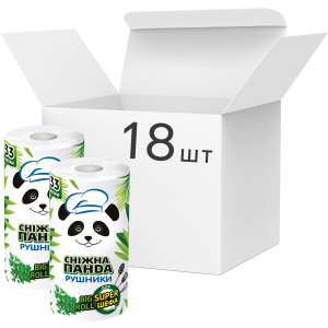Упаковка бумажных полотенец Снежная Панда Big Roll 2 слоя 18 шт (4823019010985) ТОП в Полтаве